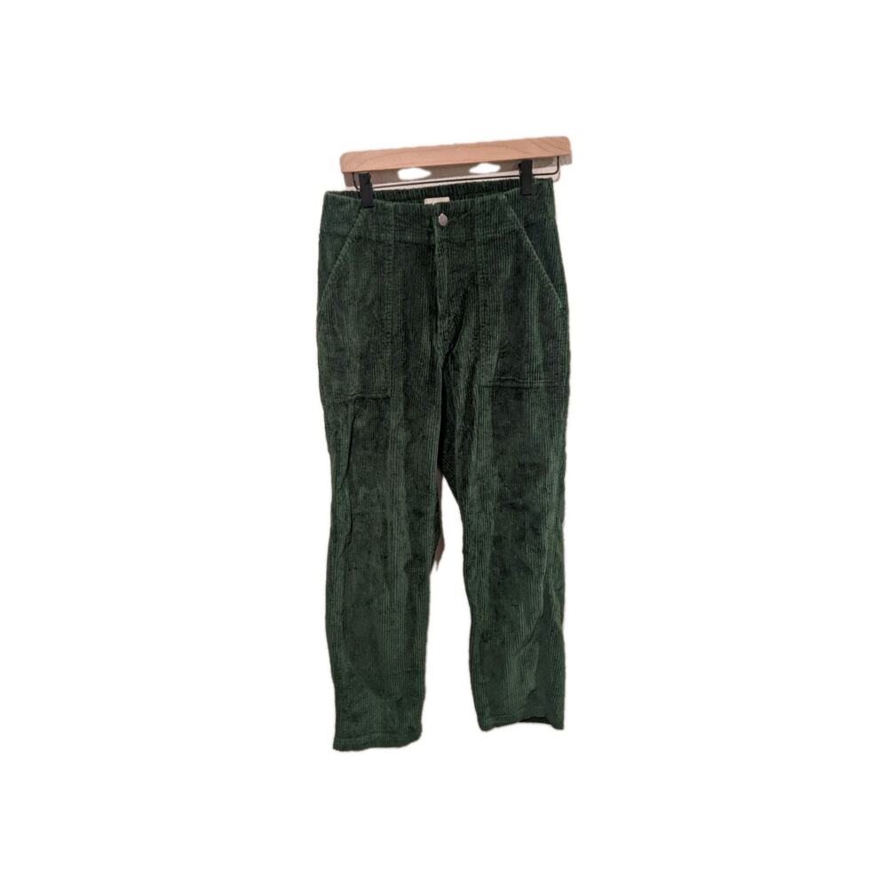 Pact Organic Cotton Emerald Green Trousers Corduroy Straight Leg Pant Medium